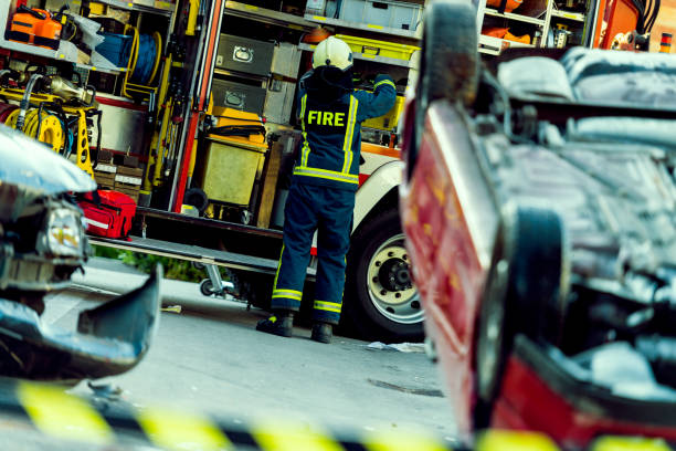 istock Firefighters At A Car Accident Scene 892694190