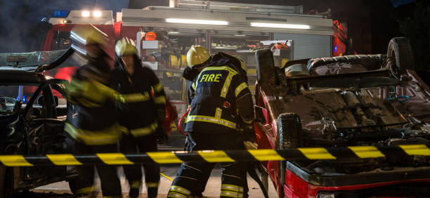 istock Firefighters At A Car Accident Scene 892694258