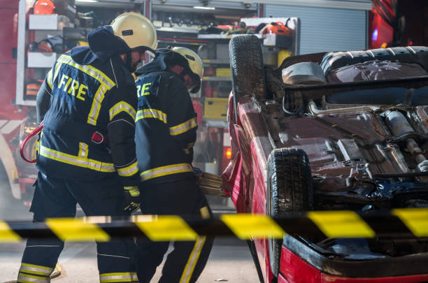 istock Firefighters At A Car Accident Scene 892694522