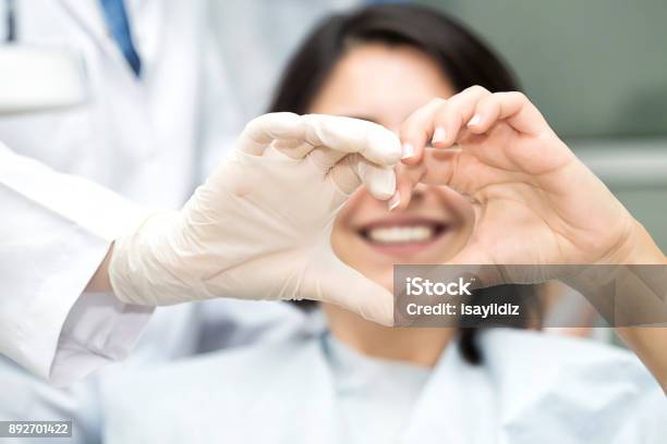 Heart Shape With Doctor Stock Photo - Download Image Now - Dentist, Patient, Happiness