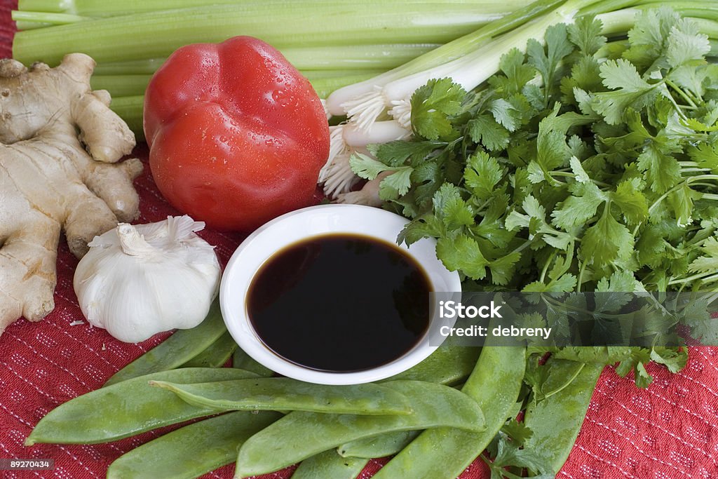 Ingredientes de cocina china - Foto de stock de Ajo libre de derechos