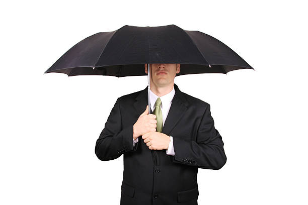 istock Business man holding umbrella 89270474