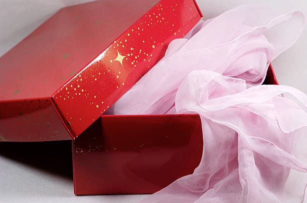 pink present stock photo