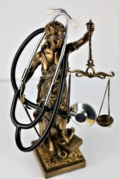 An concept Image of a justice with a stethoscope