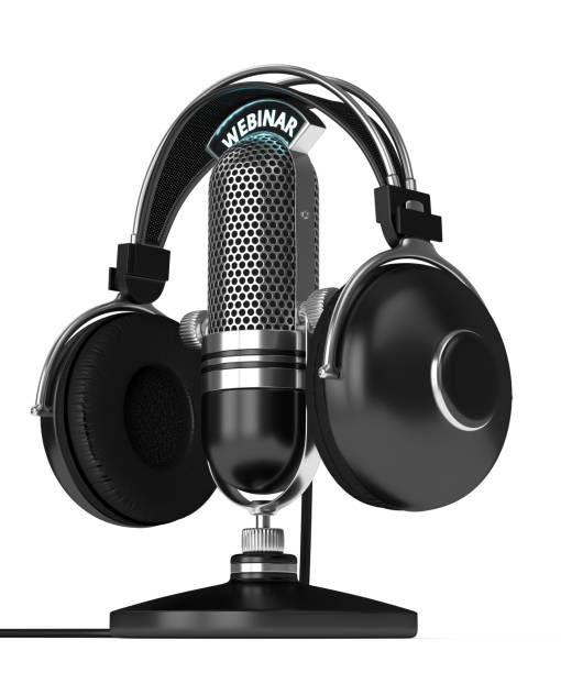 istock 3d render of microphone with headphones 892717500