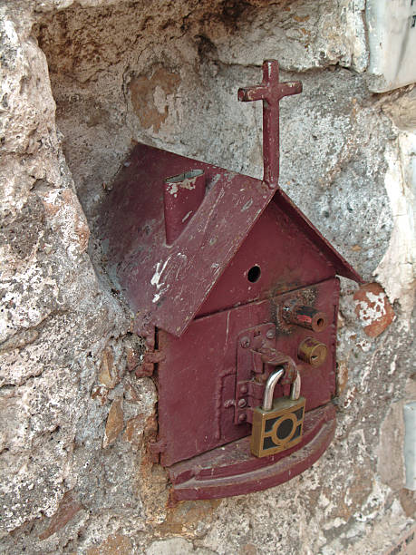 istock Unusual church collection box 89272027