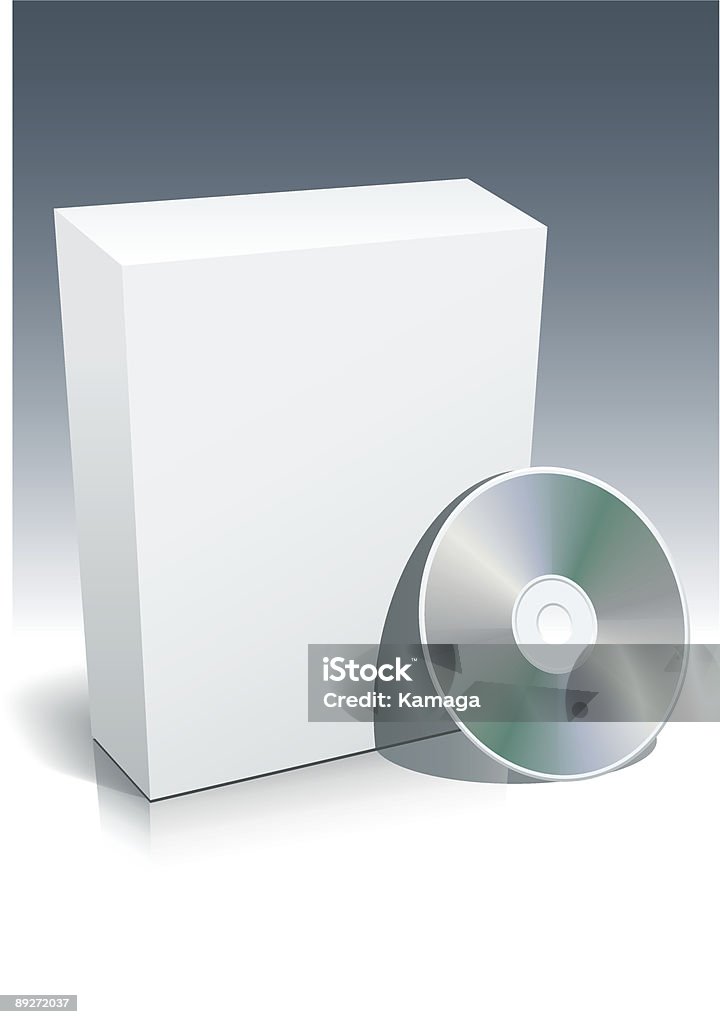 Disc Shape Box Blank Box And Disc Stock Illustration - Download Image Now - Blank ...