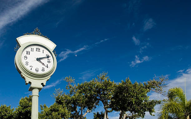 Clock in Park stock photo