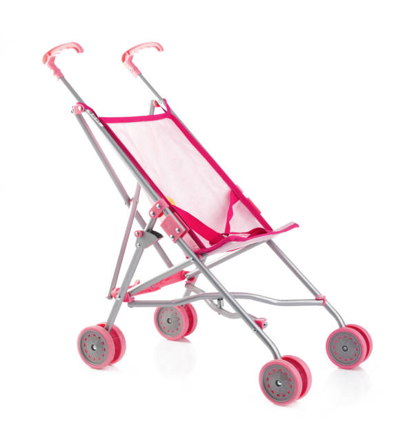istock Little pink baby carriage or doll stroller isolated on white 892722872