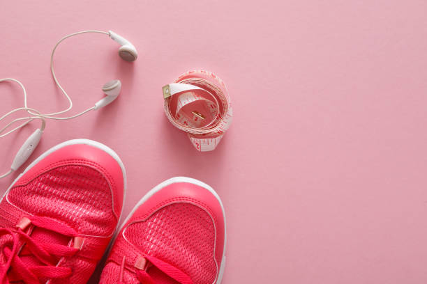 istock Fitness and dieting background, copy space 892729442