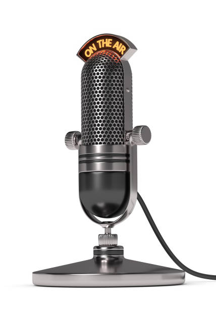 istock 3d render of vintage microphone 892733054