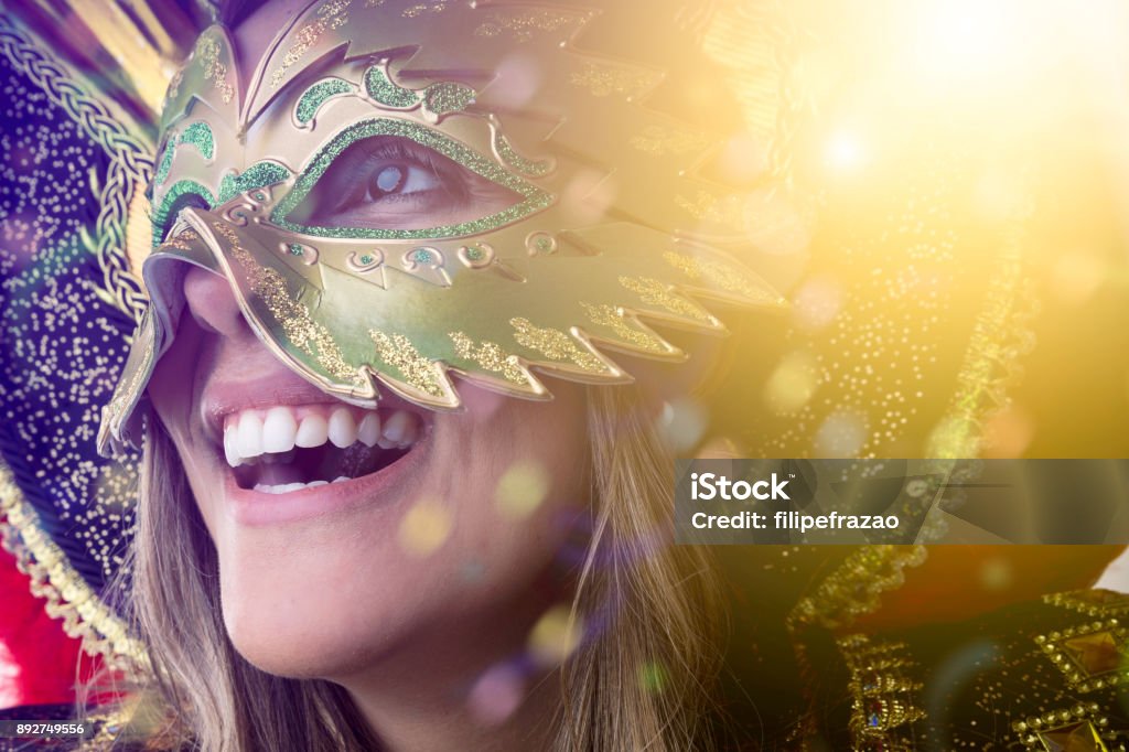 Brazilian woman wearing carnival costume Brazilian Collection Carnival - Celebration Event Stock Photo