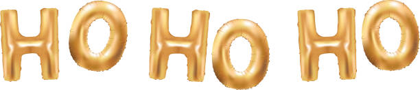 istock Ho ho ho Gold Balloons New Year 892774070