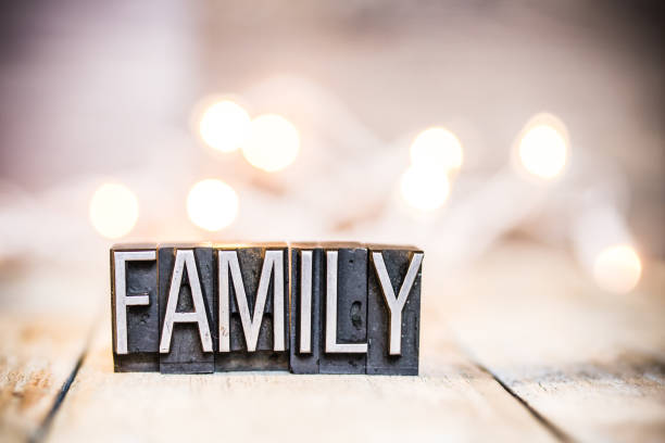 istock Family Concept Vintage Letterpress Type Theme 892776594