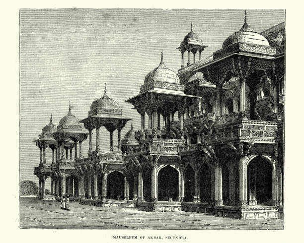 istock Mausoleum of akbar,  Sikandra, India, 19th Century 892776636