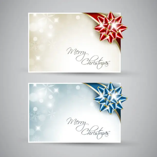 Vector illustration of Set of vector christmas / New Year cards