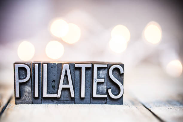 istock Pilates Concept Vintage Letterpress Type Theme 892790402
