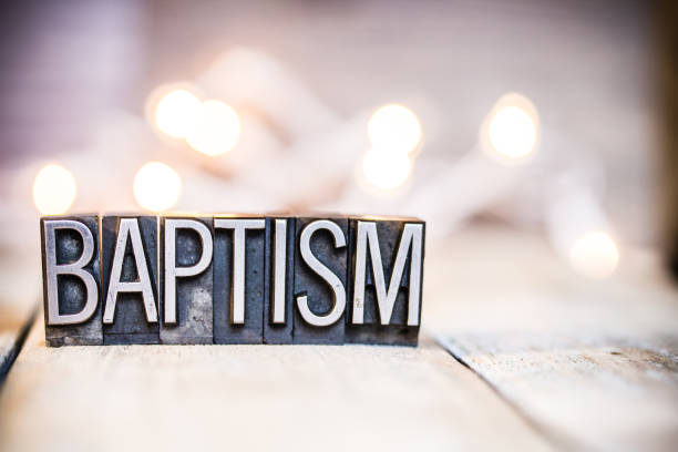 istock Baptism Concept Vintage Letterpress Type Theme 892797506