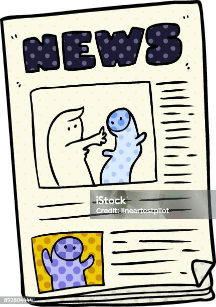Cartoon Newspaper Stock Illustration - Download Image Now - Art, Banking,  Business - iStock