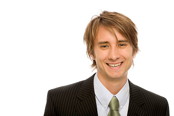istock Businessman in suit smiles 89280553