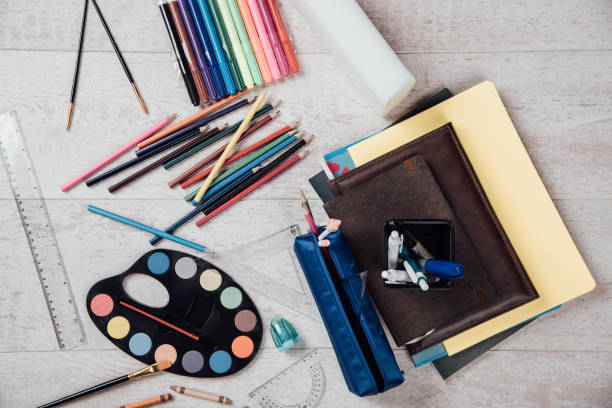 istock Set of different school supplies 892807054