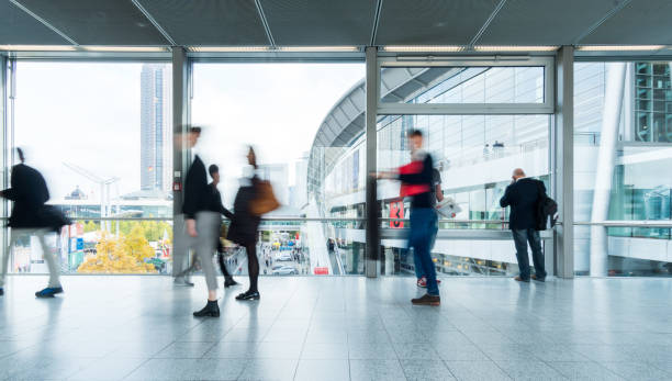 istock blurred people at Frankfurt trade fair 892807586