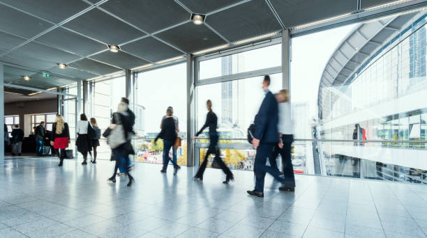 istock blurred people at Frankfurt trade fair 892807602