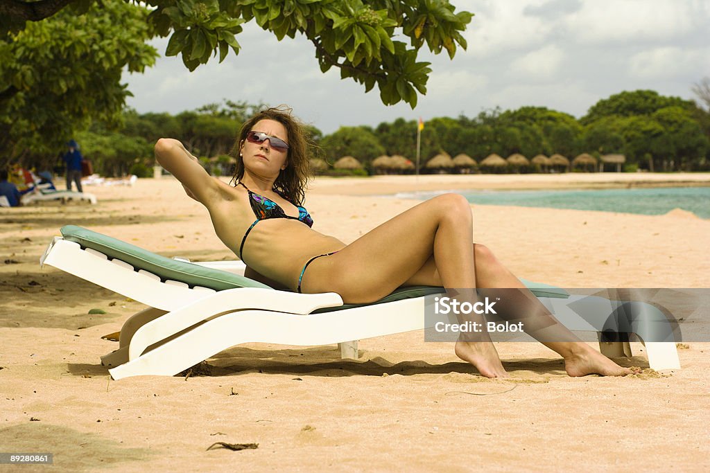 Linda Menina em uma Praia - Royalty-free 20-24 Anos Foto de stock