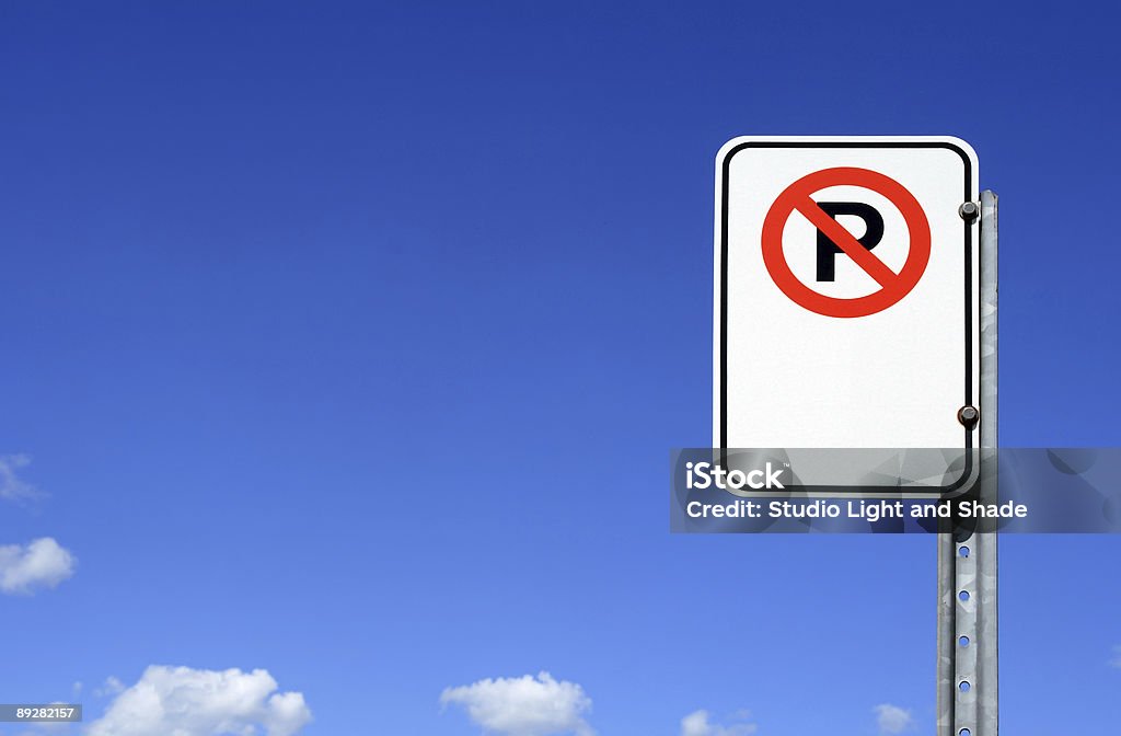 Placa de Proibido Estacionar com espaço para texto - Royalty-free Placa de Proibido Estacionar Foto de stock