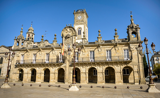 Historic town hall in the Spanish city of Lugo, community of Galicia.