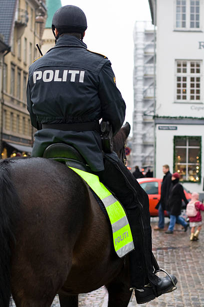 Mounted police stock photo