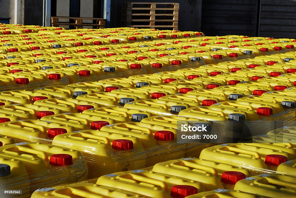 Gelbe Chemical Containern - Lizenzfrei Chemiker Stock-Foto