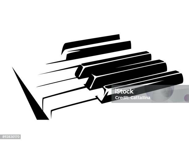 Conception De Vector Noir Piano Clavier Vecteurs libres de droits et plus d'images vectorielles de Piano - Piano, Clavier de piano, Clé