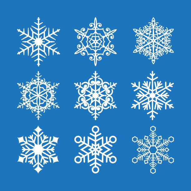 Bекторная иллюстрация Снежинки устанавливают векторный фон