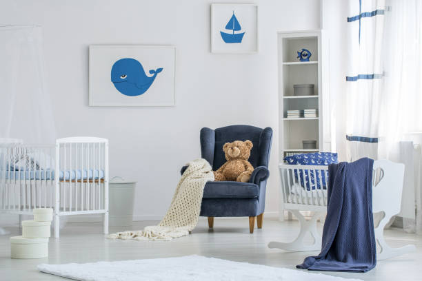 istock Marine posters in baby's bedroom 892839298