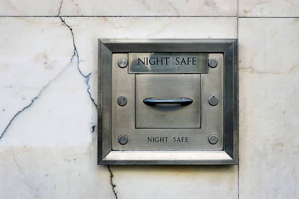 Night Safe in Wall stock photo