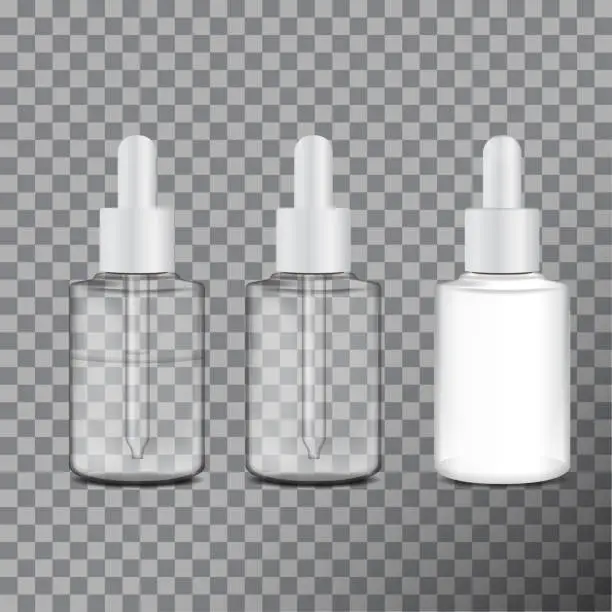 Vector illustration of Set of realistic cosmetic container, tube for ointment. Mock up bottle. Gel, balsam, for design label
