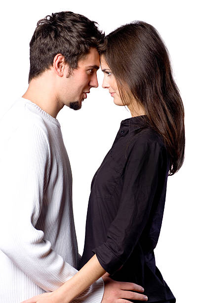 istock Young happy attractive smiling couple hugging, isolated 89284719