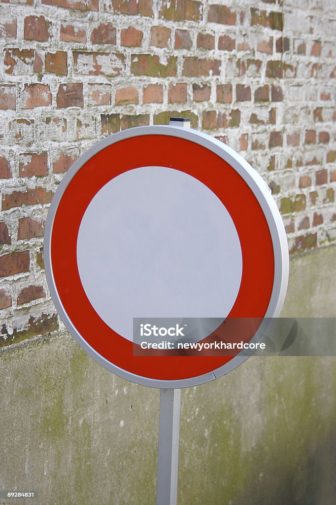 Traffical Sign  Bare Tree Stock Photo