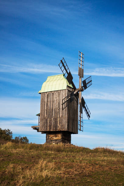 istock An old wooden mill in the Slavic style. 892848598