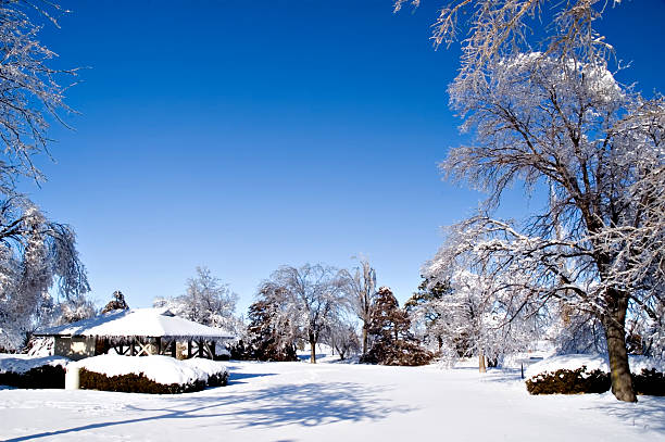 istock Highway Rest Area with Snow and Ice 89285381