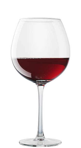 エルミタージュとワイングラスの白背景 - 赤ワイン ストックフォトと画像