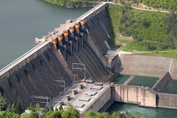 istock Close up image of a water barrier dam 89285888