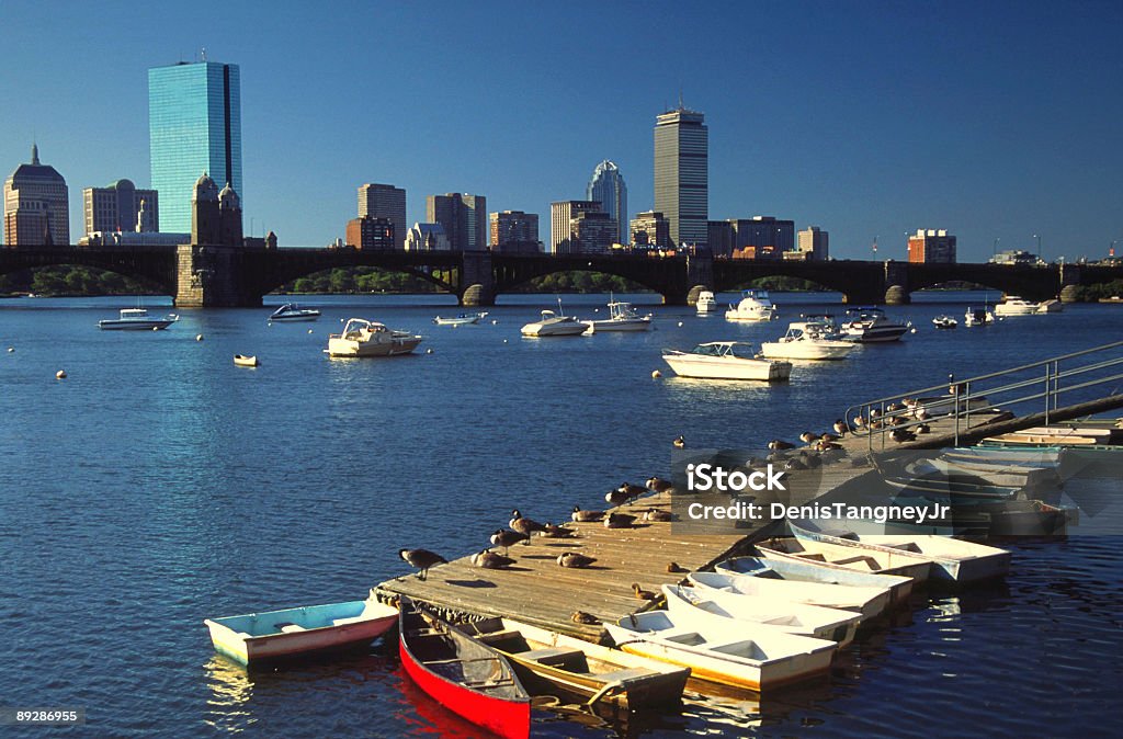Boston The City of Boston, Massachusetts from the Charles River. Boston - Massachusetts Stock Photo