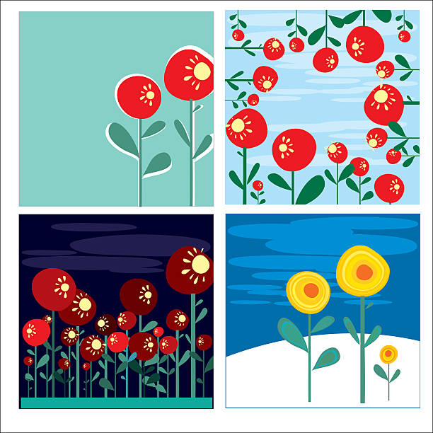 abstract floral backgrounds vector art illustration