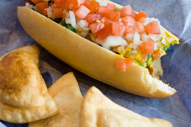 hot dog and pierogi