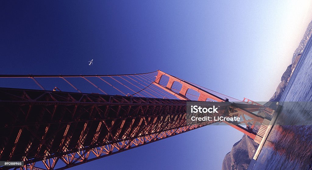 Most Golden Gate - Zbiór zdjęć royalty-free (Czerwony)