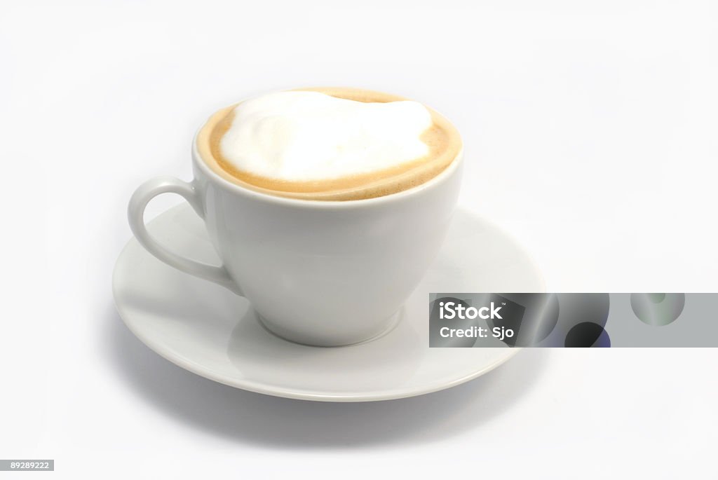 Taza de café Cappuccino - Foto de stock de Aislado libre de derechos