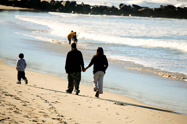 istock coastal scene - family walking 89290174
