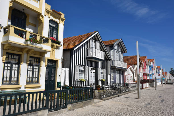 istock Striped colored houses, Costa Nova 892974364